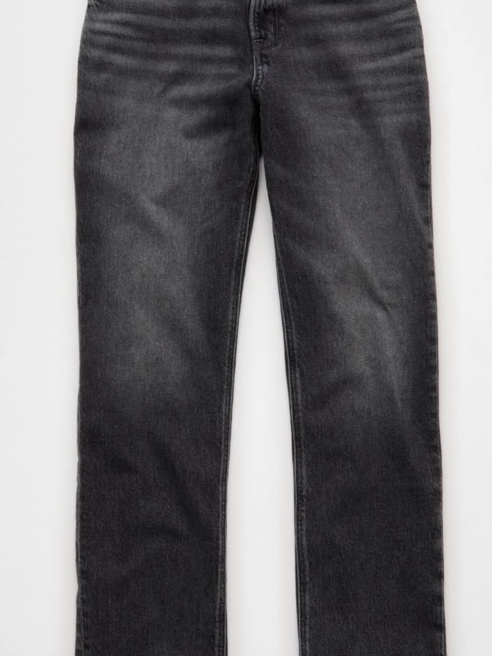 American Eagle Outfitters Women's Black Straight-Leg Jeans